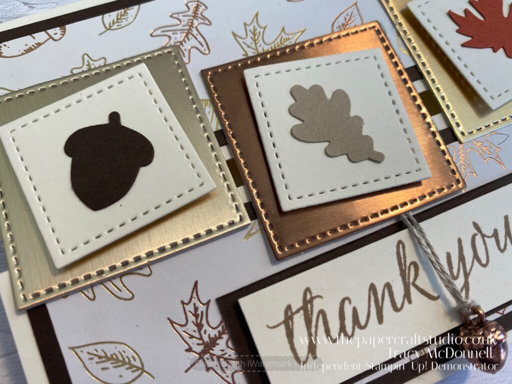 Gilded Autumn Thank You Card - The Papercraft Studio