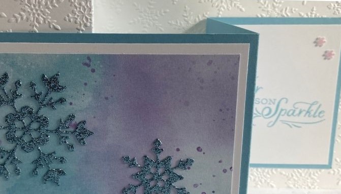 Snowflake Spendor Double Z Fold Card