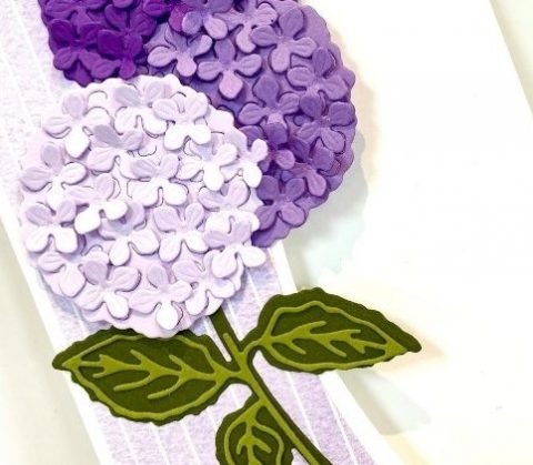 Fancy Fold Hydrangea Card - The Papercraft Studio