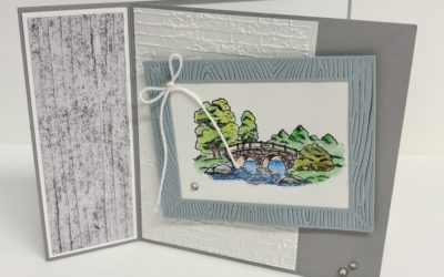 Watercoloured Framed Scenes Book Binding Card